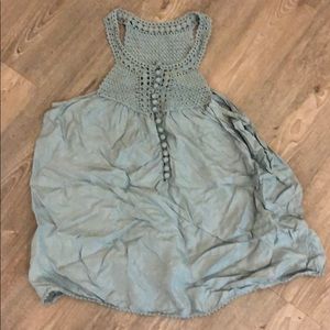 Bcbg tank top with crochet details